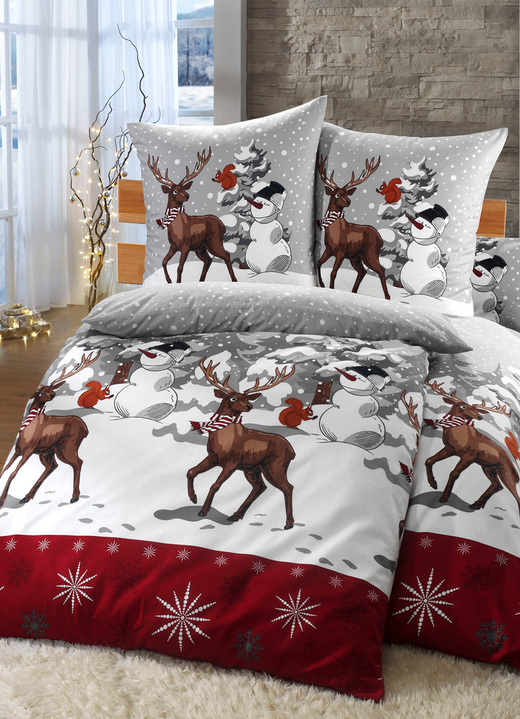 Beddengoed - Florella beddengoedset van zacht flanel, in Größe 111 (40 x 80 cm + 135 x 200 cm) bis 115 (80 x 80 cm + 155 x 220 cm), in Farbe MULTICOLOR Ansicht 1