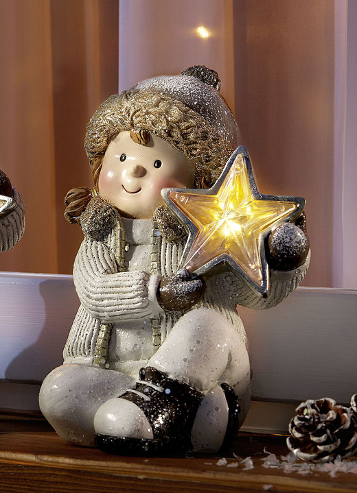 - Figur Winterkind mit Stern, in Farbe WEISS, in Ausführung Mädchen Ansicht 1