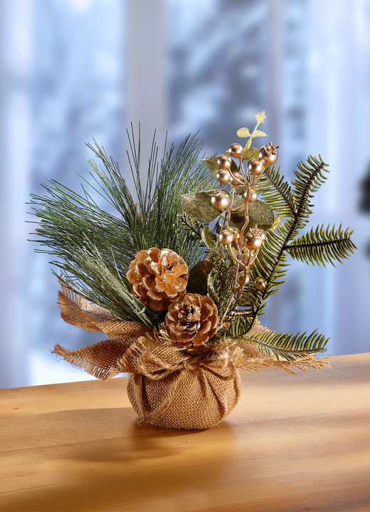 - Arrangement in een jute zak, in Farbe CHAMPAGNE