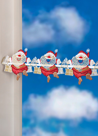 Kerstboomversiering gemaakt van Plauen-kant