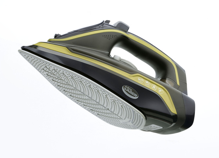 - Aqua Laser, draadloos strijkijzer met keramische zoolplaat, in Farbe ZWART-GOUD Ansicht 1