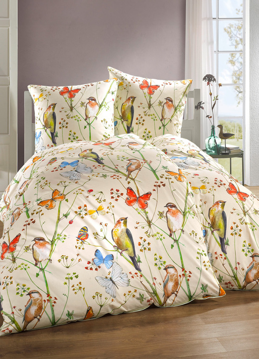 - Zacht-Renforcé beddengoedset met all-over digitale print, in Größe 111 (40 x 80 cm + 135 x 200 cm) bis 115 (80 x 80 cm + 155 x 220 cm), in Farbe MULTICOLOR Ansicht 1