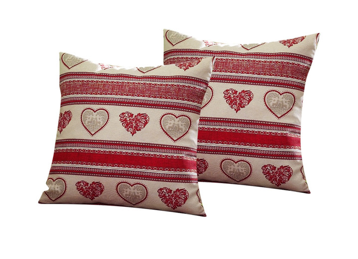 Kussen - Comfortabel bankkussen en 2-delige kussenset, in Farbe ROOD, in Ausführung Kussen-set, 2-delig Ansicht 1