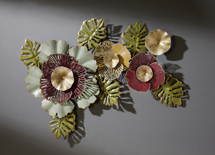Metalen wanddecoraties - Wanddecoratie van metaal, in Farbe ROOD-GOUD