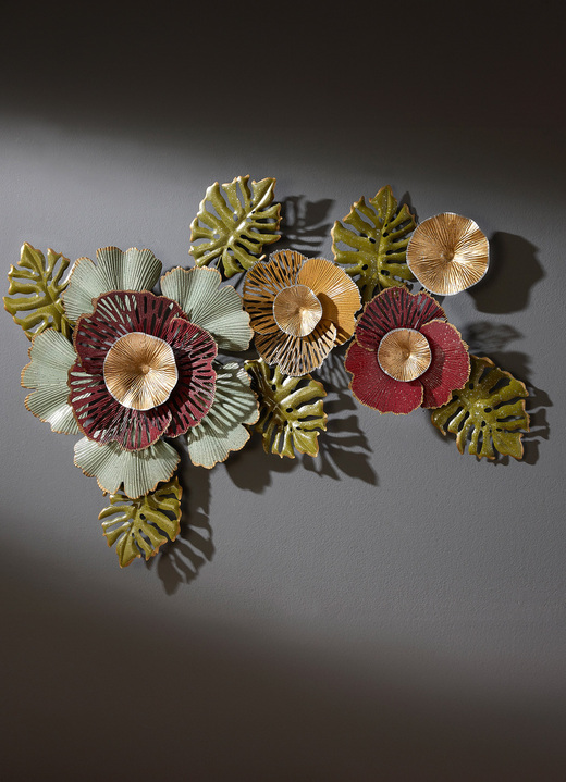 Metalen wanddecoraties - Wanddecoratie van metaal, in Farbe ROOD-GOUD