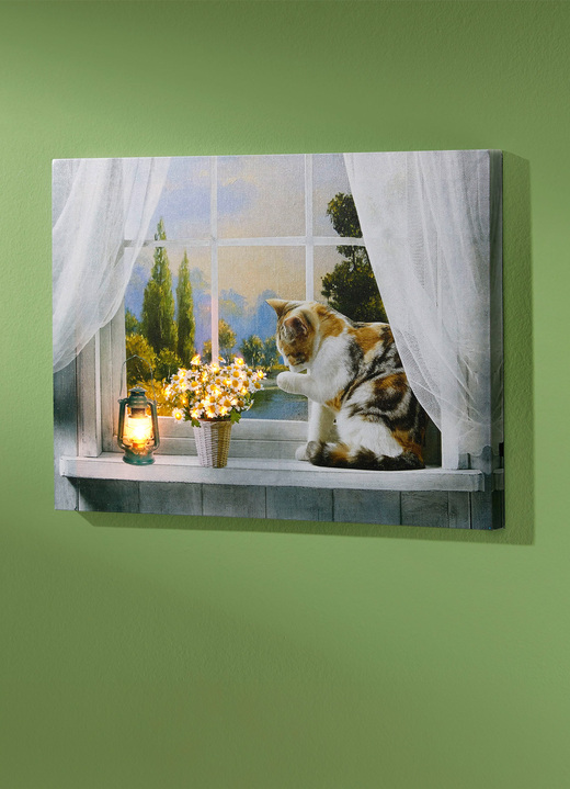 - LED-foto met houten frame, in Farbe CRÈME