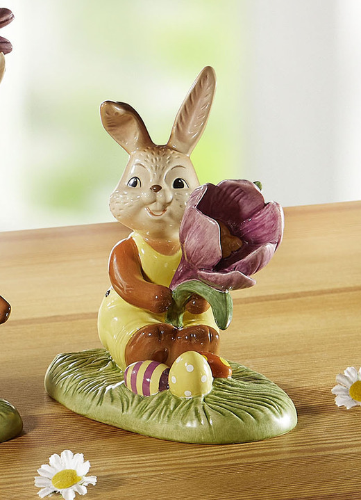 - Lief konijntje met krokussen, in Farbe MULTICOLOR