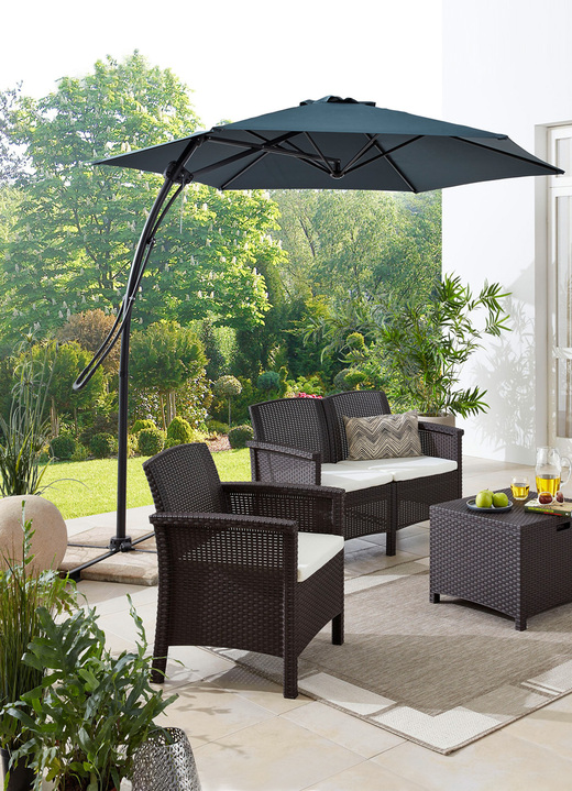 - Parasol met automatische bediening met één hand, in Farbe STEENGRIJS Ansicht 1