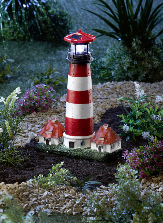 Tuinverlichting - Westerhever zonne-vuurtoren, in Farbe ROOD-WIT Ansicht 1