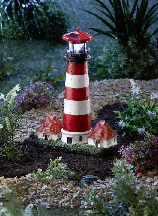 Tuinverlichting - Zonnevuurtoren Westerhever, in Farbe ROOD-WIT Ansicht 1