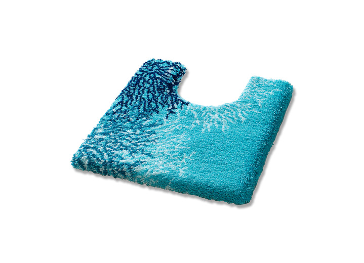 Badmatten - Badkamerset met antislip-onderkant van Grund, in Größe 100 (matje, halfrond 50 x 80 cm) bis 112 (toiletdekselafdekking, 47 x 50 cm), in Farbe TURQUOISE Ansicht 1