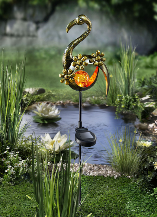 - Zonnevogel Melilla gemaakt van brons metaal, in Farbe GOUD-ZWART