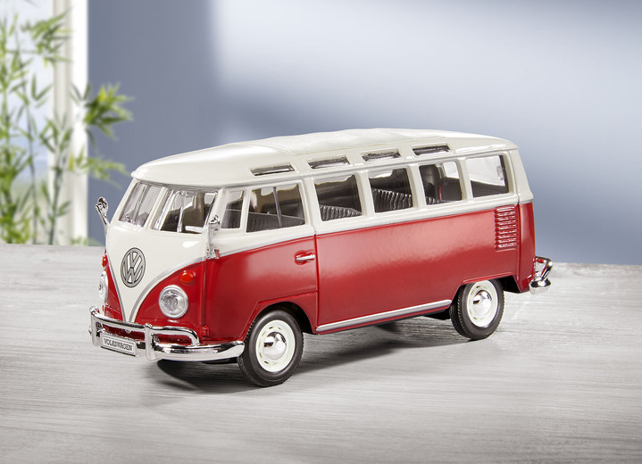 Collectors item - Verzamelmodel VW Bus Samba van Maisto, in Farbe ROOD-WIT