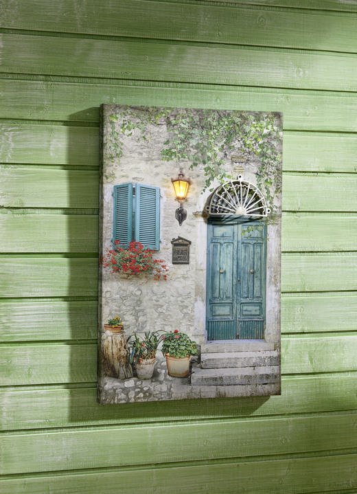 Klassiek - Canvasfoto met LED-verlichting, in Farbe BLAUW