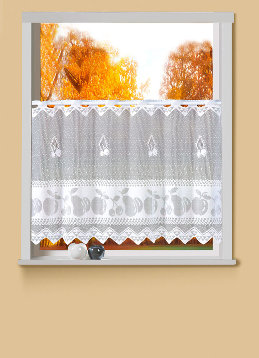 - Korte jaloezieën in landelijke stijl, in Größe 662 (H 30 x B 150 cm) bis 672 (H 50 x B 150 cm), in Farbe WIT-WIT Ansicht 1