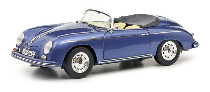 Collectors item - Klassieke sportwagen Porsche 356 Speedster, in Farbe METALLIC BLAUW
