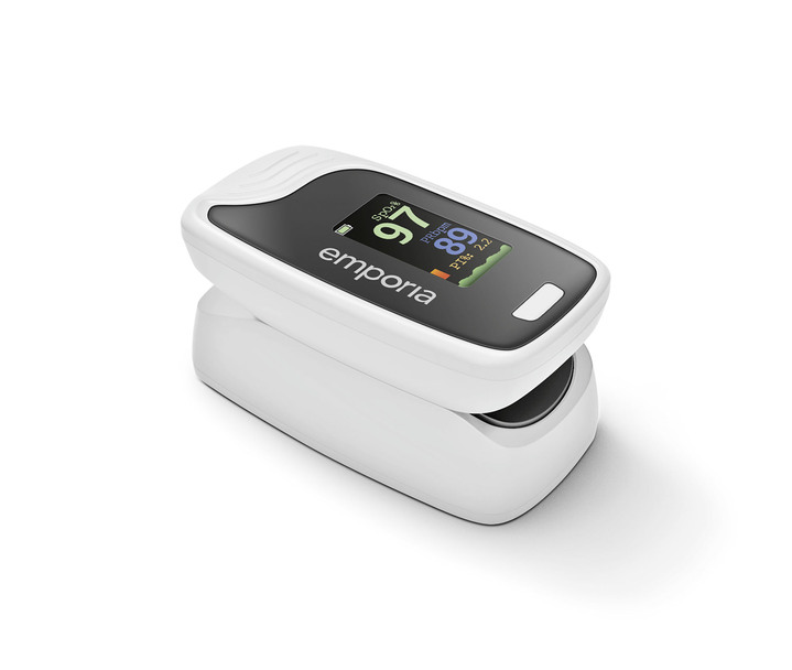 - Vinger-hartslagmeter en oximeter, in Farbe WIT
