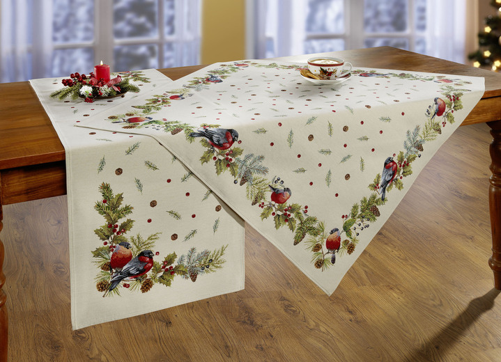 Decoratiekussens & slopen - Tafel- en kamerdecoratie met rozenmotieven, in Größe 100 (2x placemat, 33 x 45 cm) bis 160 (Tafellaken, 140 x 240 cm), in Farbe MEERKLEURIG Ansicht 1