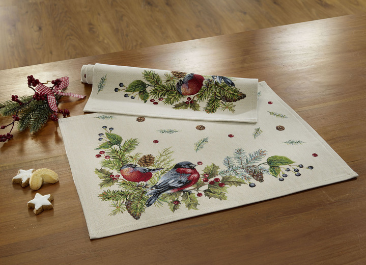 - Tafel- en kamerdecoratie met natuurmotieven, in Größe 100 (2x placemat, 33 x 45 cm) bis 404 (Kussensloop, 45 x 45 cm), in Farbe MEERKLEURIG