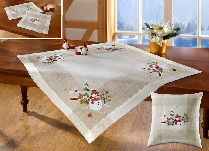 - Tafel- en kamerdecoratie, in Größe 101 (Kleedje, 35 x 50 cm) bis 404 (Kussensloop, 40 x 40 cm), in Farbe SECT-MEERKLEURIG Ansicht 1