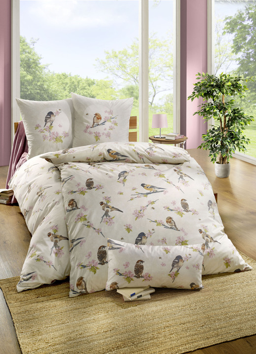 Beddengoed - Beddengoedset met ritssluiting, in Größe 111 (40 x 80 cm + 135 x 200 cm) bis 412 (4-delige voordeelset), in Farbe CRÈME Ansicht 1