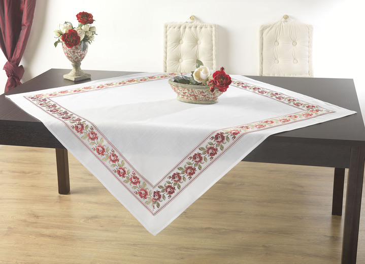 Tafellakens - Tafel- en kamerdecoratie, in Größe 101 (Deckchen, 35x 50 cm) bis 404 (Kissenbezug, 40x 40 cm), in Farbe SECT-MEERKLEURIG Ansicht 1