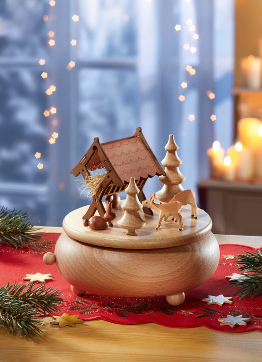 Aus dem Erzgebirge - Zeidler Spieldose aus Holz, in Farbe NATUR Ansicht 1