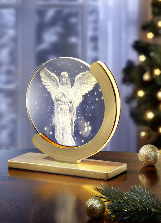 Weihnachten - LED-Tischleuchte mit wechselbaren Glasscheiben, in Farbe GOLD Ansicht 1