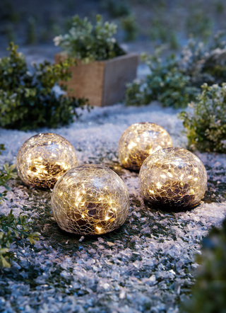 LED-ballen op zonne-energie, set van 4