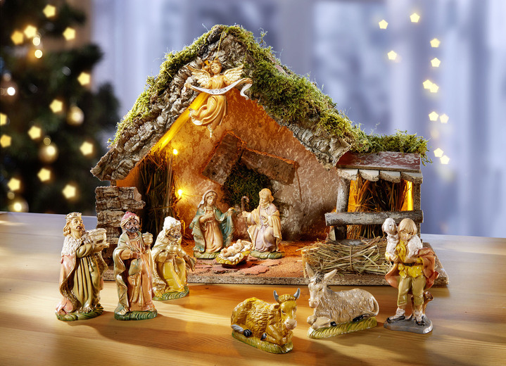 - Kerststal, echt handwerk, in Farbe NATUREL, in Ausführung Kribbe Ansicht 1
