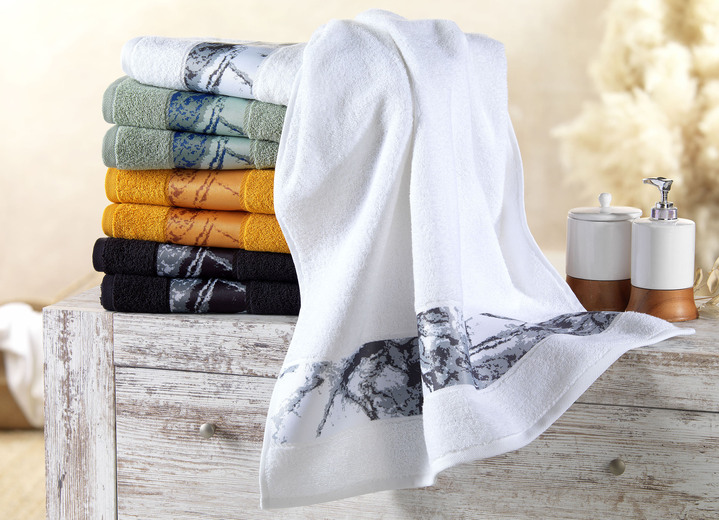 Badstof handdoeken - Pluizige, zachte badstofcollectie van 100% katoen, in Größe 200 (1 handdoek, 50 x 100 cm) bis 205 (5-delige voordeelset), in Farbe WIT