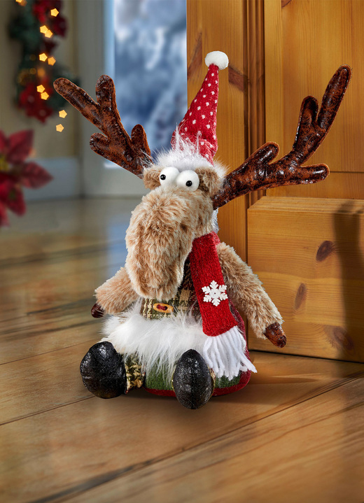 - Leuke kerst eland, in Farbe BRUIN-ROOD