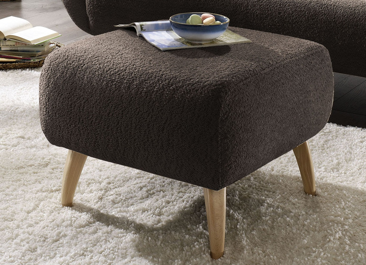 Gestoffeerde meubels - Gestoffeerd meubilair met comfortabele schuimvulling, in Farbe BRUIN, in Ausführung Kruk Ansicht 1