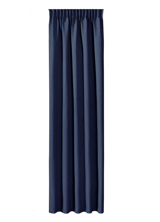 Klassiek - Energiebesparende verduisterende sjaals, in Größe 364 (H 145 x B 135 cm) bis 464 (H245xB270 cm), in Farbe BLAUW, in Ausführung Lussen Ansicht 1
