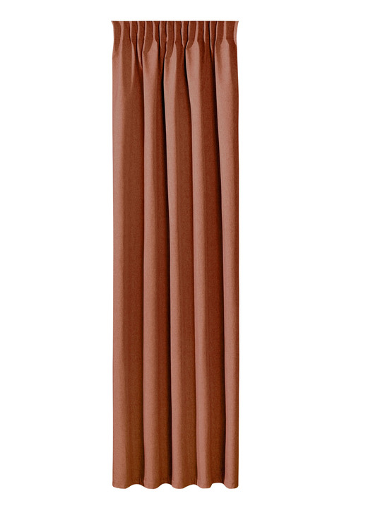 Klassiek - Energiebesparende verduisterende sjaals in linnenlook, in Größe 365 (H 145 x B 135 cm) bis 464 (H245xB270 cm), in Farbe TERRA Ansicht 1