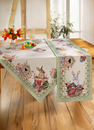 tafel- en kamerdecoratie met paasmotief