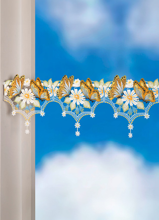 Paaldecoratie gemaakt van Plauenkant