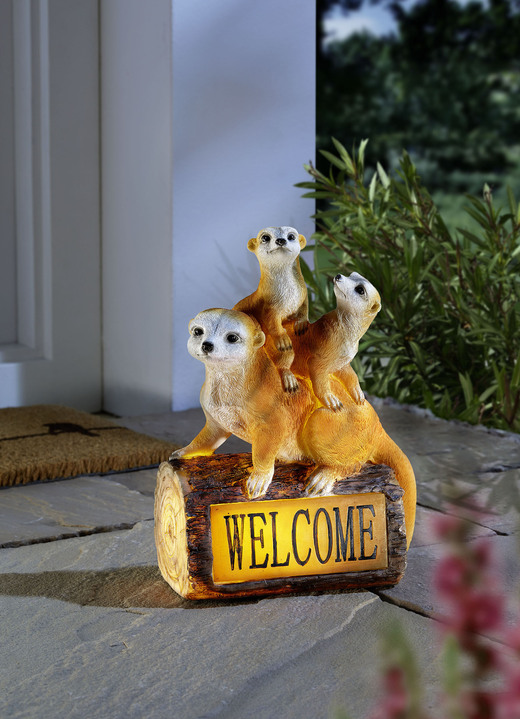 - Solar Meerkat-familie Welkom, in Farbe BRUIN-BEIGE