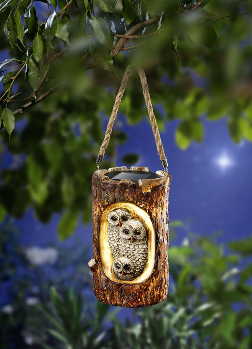 Tuinverlichting - Zonne-hanger uilen, in Farbe BRUIN