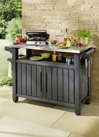 BBQ tafel Unity met RVS werkblad