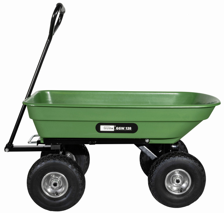 Tuinonderhoud - Tuinwagen van Güde met kiepfunctie, in Farbe GROEN-ZWART, in Ausführung Klein, 55 l Ansicht 1