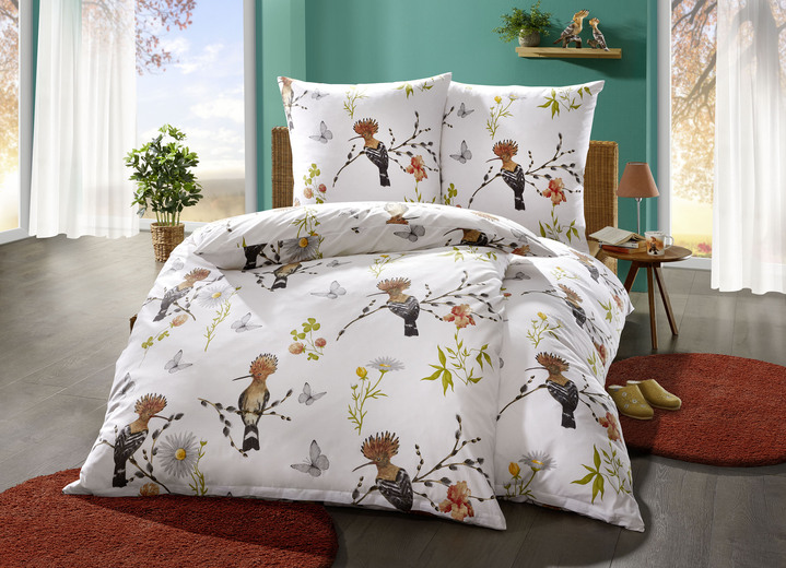 Beddengoed - Beddengoedset met vogel van het jaar 2022, in Größe 111 (40 x 80 cm + 135 x 200 cm) bis 115 (80 x 80 cm + 155 x 220 cm), in Farbe MEERKLEURIG Ansicht 1