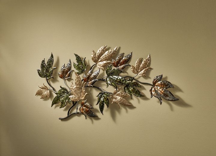 Metalen wanddecoraties - Wanddecoratie van metaal, in Farbe GOUD-GROEN-BRUIN Ansicht 1