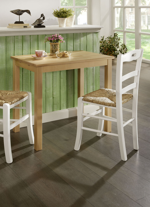 Eettafels - Eettafel van massief beukenhout met verlengstuk, in Farbe NATUREL, in Ausführung klein Ansicht 1