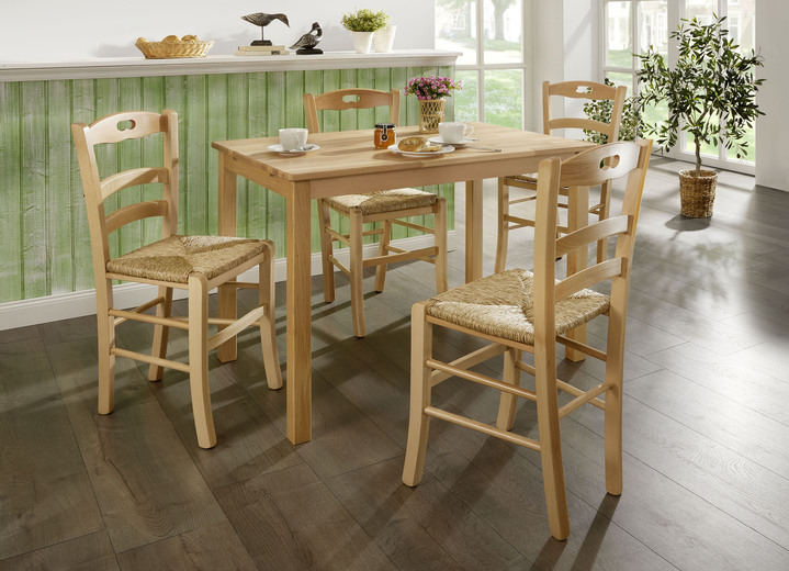 Stoelen & zitbanken - Eetkamerstoelen, set van 2, gemaakt van massief beukenhout, in Farbe NATUR Ansicht 1