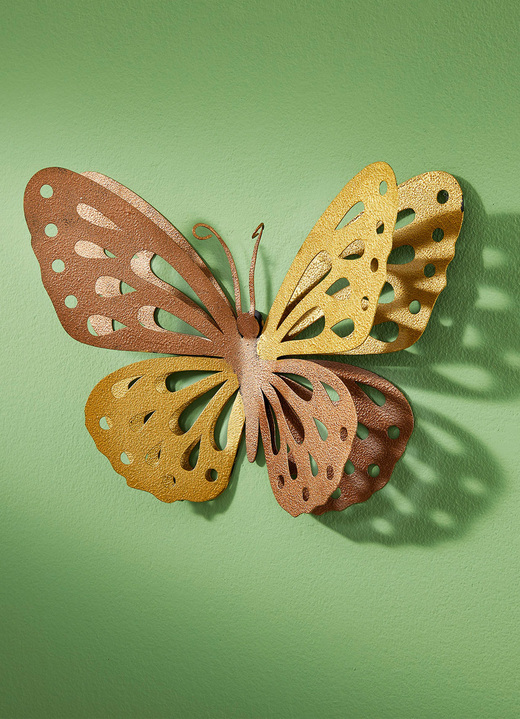 Metalen wanddecoraties - Wanddecoratie vlinder gemaakt van metaal, in Farbe ROEST