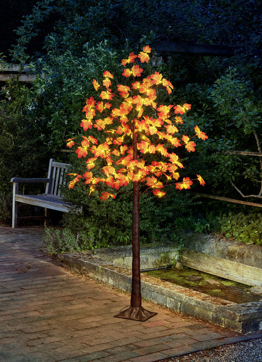 Gartenbeleuchtung - LED-Ahorn-Baum mit herbstlicher Blattfärbung, in Farbe BRAUN, in Ausführung Höhe 120 cm