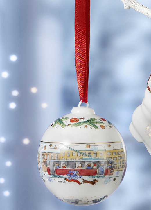 Kerstmis - Jaarsieraden 2023 van Hutschenreuther, in Farbe WIT, in Ausführung Jaarlijkse globe 2023 Ansicht 1