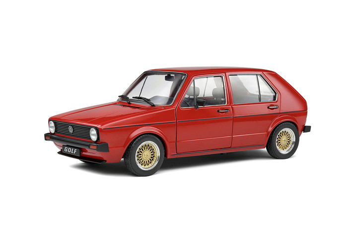 Collectors item - VW Golf I CUSTOM II gemaakt van gegoten zink, in Farbe ROOD