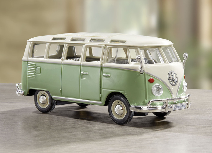 Collectors item - VW Bus Samba van Maisto, in Farbe GROEN-CRÈME